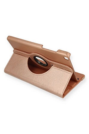 Samsung Galaxy T290 Tab A 8 Kılıf 360 Tablet Deri Kılıf - Rose Gold-(5796)