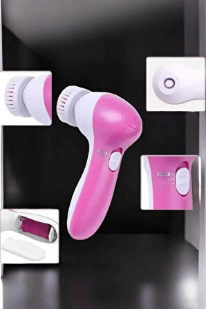 Taşınabilir Yüz Temizleme Cihazı Masaj Peeling Temizlik 5 Başlıklı