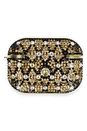 Airpods Pro 2 (2.nesil) Klor Taşlı Kılıf - Desen 4-(5796)