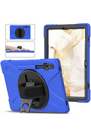 Samsung Galaxy T737 Tab S7 FE 12.4 Kılıf Amazing Tablet Kapak - Mavi-(5796)