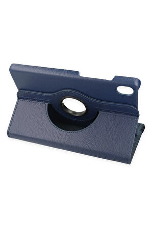 Samsung Galaxy X510 Tab S9 FE 11 Kılıf 360 Tablet Deri Kılıf - Lacivert-(5796)
