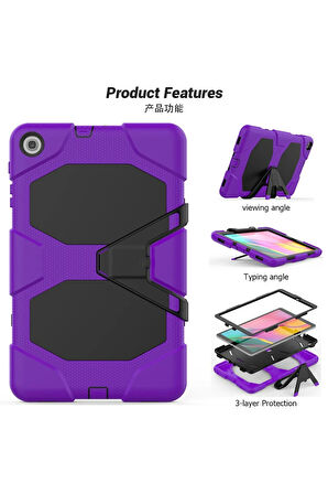 Samsung Galaxy T510 Tab A 10.1 Kılıf Griffin Tablet Kapak - Mor-(5796)