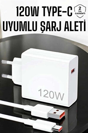 120W Şarj Aleti Type-C Uyumlu Turbo Şarj Aleti