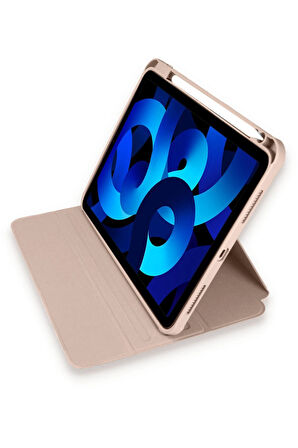 iPad Pro 11 (2021) Kılıf Starling 360 Kalemlikli Tablet Kılıf - Rose Gold-(5796)