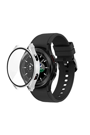 Watch 5 44mm Wall Camlı Kasa Ekran Koruyucu - Gümüş-(5796)