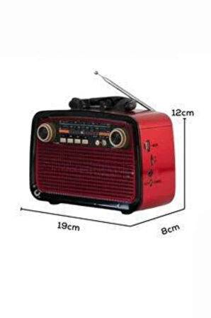 Müzik Kutusu Bluetooth Bağlantılı El Fenerli Nostaljik Tasarım Radyo