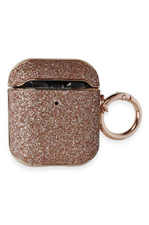Airpods 2 (2.nesil) Spell Simli Kılıf - Rose Gold-(5796)