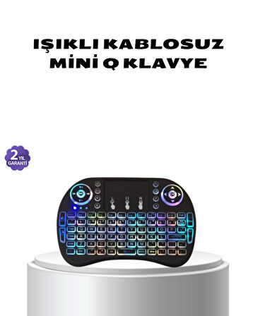 Işıklı Q Klavye – Entegre Touchpad Ergonomik Tasarım ve Türkçe Karakter Dest