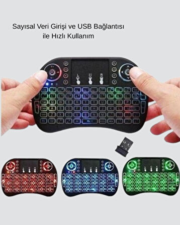 Işıklı Q Klavye – Entegre Touchpad Ergonomik Tasarım ve Türkçe Karakter Dest