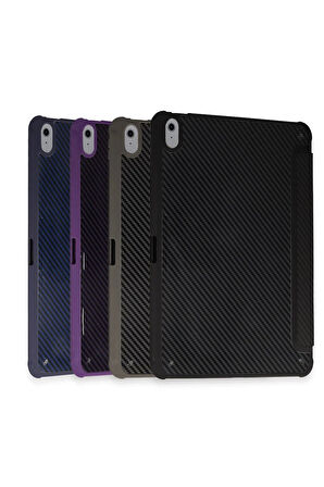 iPad Pro 13 (2024) Kılıf Color Karbon Tablet Kılıfı - Derin Mor-(5796)