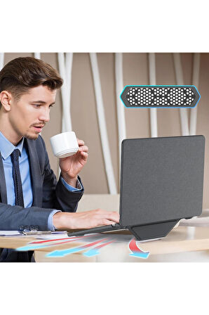 Macbook Air 15 2024 Macbook Deri Kapak - Gri-(5796)