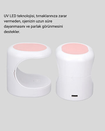 Taşınabilir Mini Oje Kurutma Makinesi 16W UV LED Hızlı Etkili Kurutucu