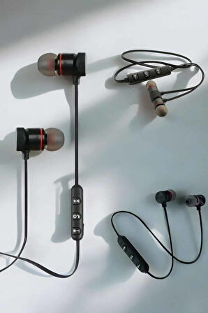 Kablosuz Sport Mıknatıslı Mikrofonlu Kulak İçi Kulaklık