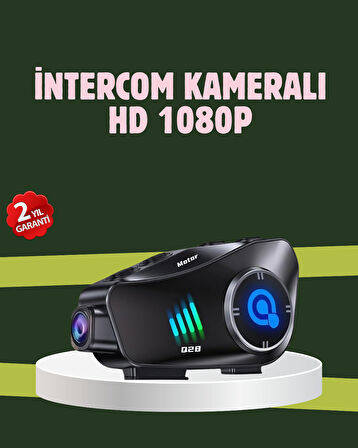 Q28 Full HD Kameralı Motosiklet Kask Kulaklığı – 45 Saat Müzik IPX6 Su Geçir