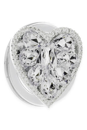 Kickstand Taşlı Magsafe Stand - Beyaz-(5796)