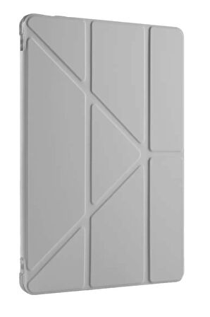 Huawei Honor Pad V9 Kılıf Kalemlikli Mars Tablet Kılıfı - Gri-(5796)