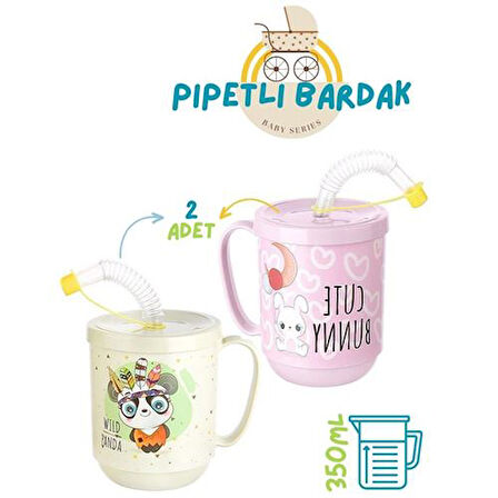 HSNET Pipetli Bardak 2 li Momma Design