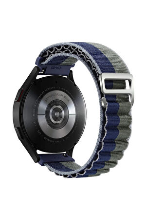 Watch 20mm KR410 Kumaş Kordon - Lacivert-Yeşil-(5796)