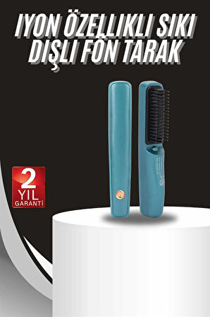 Sıkı Dişli Fön Tarak İyon Özelliği Saç Düzleştirici Tarak