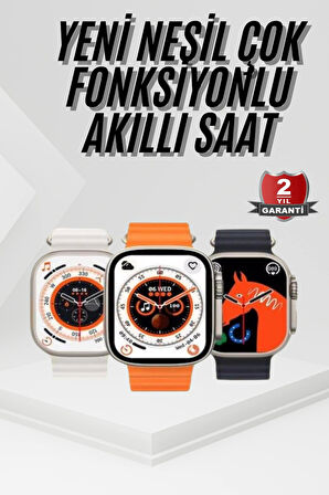 2025 Model Akıllı Saat Kordon Hediyeli Çağrı Cevaplama Uzun Pil Süreli Android