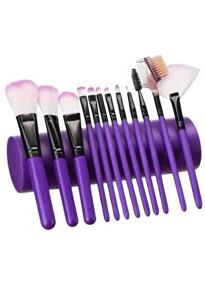 12 Parça Profesyonel Makyaj Seti Yumuşak Kıllı Yüz ve Göz Makyajına Uygun