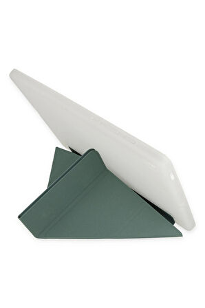 Xiaomi Redmi Pad SE Kılıf Kalemlikli Mars Tablet Kılıfı - Koyu Yeşil-(5796)