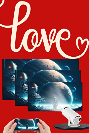 Sevgiliye Özel Hediye Ayaklı Sinema Projektörü Projeksiyon