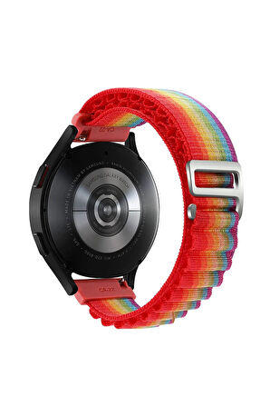 Watch 20mm KR410 Kumaş Kordon - Gökkuşağı 1-(5796)