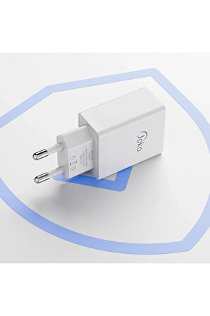 JK77 12W + PX17 1M 2.4A Usb to Lightning Kablolu PD Şarj Cihazı-(5796)