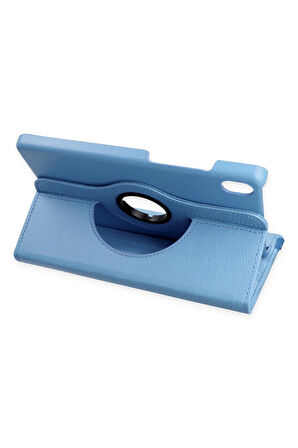 Samsung Galaxy X510 Tab S9 FE 11 Kılıf 360 Tablet Deri Kılıf - Turkuaz-(5796)
