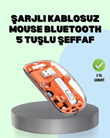 Şarjlı Ergonomik Fare – 1600 DPI Sessiz Tıklama Özellikli