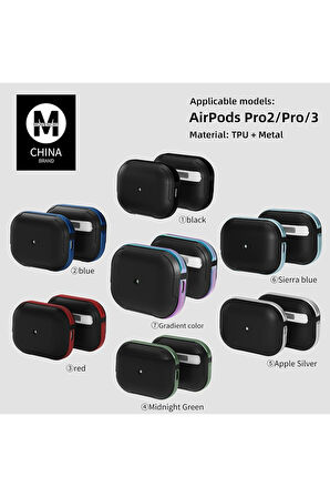 Airpods Pro 2 (2.nesil) MO-A8 Armor Kılıf - Lacivert-(5796)