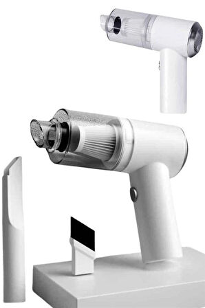 Vakumlu Süpürge Şarjlı Elektrikli Mini Taşınabilir Uzun Ömürlü Hazneli