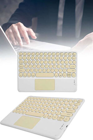 Android ve İOS Uyumlu Bluetooth Klavye Touchpad Slim Kablosuz Wifi Q Klavye
