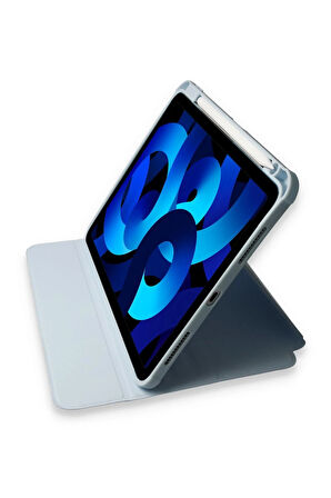 iPad 10.2 (7.nesil) Kılıf Starling 360 Kalemlikli Tablet Kılıf - Mavi-(5796)