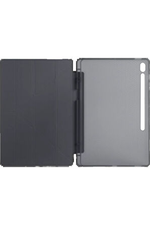 iPad Pro 13 (2024) Kılıf Kalemlikli Hugo Tablet Kılıfı - Siyah-(5796)