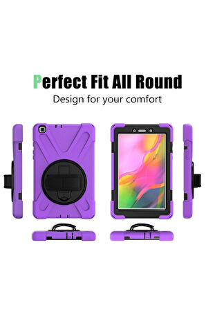 Samsung Galaxy T290 Tab A 8 Kılıf Amazing Tablet Kapak - Mor-(5796)