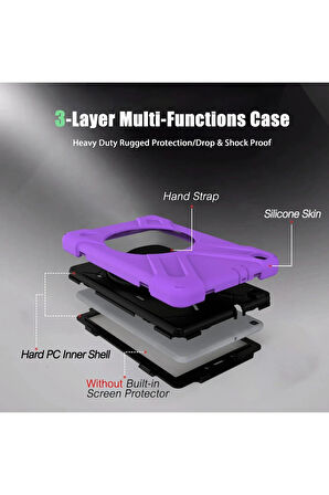 Samsung Galaxy T290 Tab A 8 Kılıf Amazing Tablet Kapak - Mor-(5796)