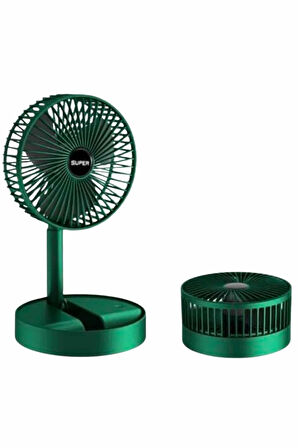 3 Kademe Hız Ayarlı Vantilatör Telefon Standlı Şarjlı Katlanabilir Soğutucu P