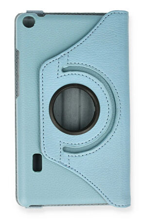 Huawei MediaPad T3 7 Kılıf 360 Tablet Deri Kılıf - Turkuaz-(5796)