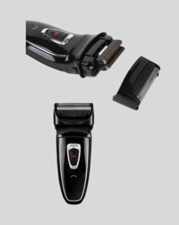 Şarjlı Kablosuz Tıraş Makinesi Çift Başlık Kuru Tıraş Ergonomik Taşınabil