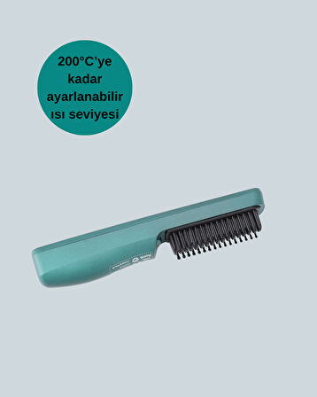 Kablosuz Saç Düzleştirici Tarak – 2600 mAh Şarjlı Model