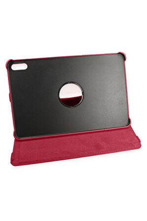 Huawei MatePad Air 11.5 Kılıf 360 Tablet Deri Kılıf - Pembe-(5796)