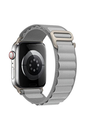 Apple Watch 42mm Mountain Kordon - Gri-(5796)