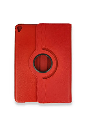 iPad 4 9.7 Kılıf 360 Tablet Deri Kılıf - Kırmızı-(5796)