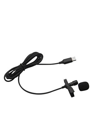 Type-C 2 Metre Double Mikrofon - Siyah-(5796)