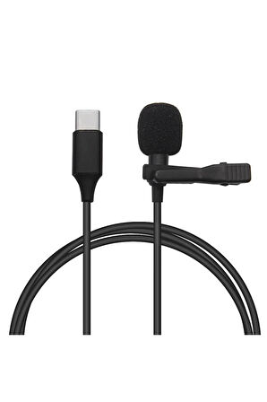 Type-C 2 Metre Double Mikrofon - Siyah-(5796)