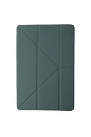 iPad Pro 11 (2018) Kılıf Kalemlikli Mars Tablet Kılıfı - Koyu Yeşil-(5796)