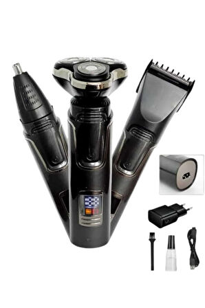 Yüksek Performanslı 3 Başlıklı Profesyonel Şarjlı Islak ve Kuru Kullanıma Uy