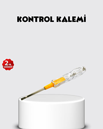 Neon Lambalı Elektrik Kontrol Kalemi Nikel Kaplama 110-220V